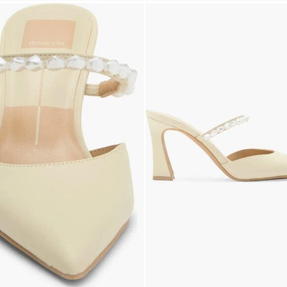 Dolce Vita Nevina Faux Pearl Mule – Light Gold Metallic Stella – Size 9 - Picture 3 of 4